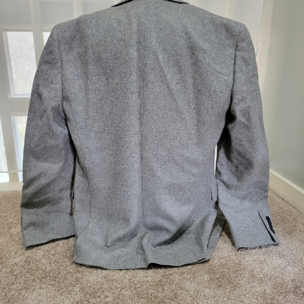 Sheek Grey Wool Suit Blazer Jacket - Picture 2 of 3